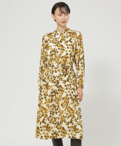 【ウォッシャブル】グラデーションフラワー　ワンピース