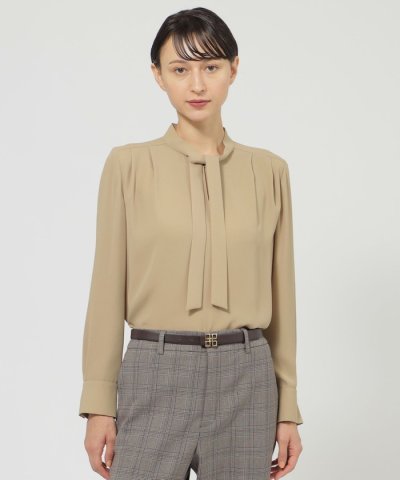 【ウォッシャブル】バックサテンアムンゼン　ブラウス