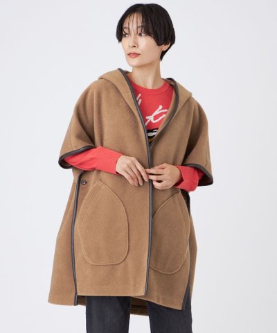 【カタログ掲載】ウールライクニードルパンチケープジレ