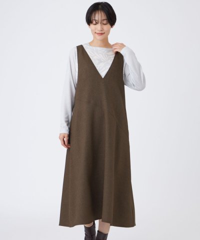 【カタログ掲載】【マシンウォッシャブル】シャークツイードジャンパースカート