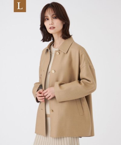 【L】梳毛リバーコート