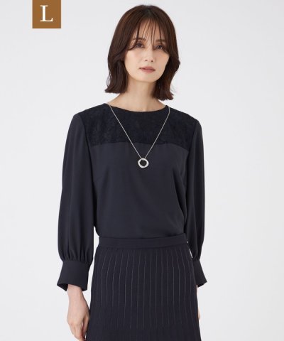 【L】【ウォッシャブル】プライムジョーゼットブラウス