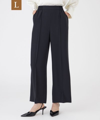 【L】【ウォッシャブル】プライムジョーゼットパンツ