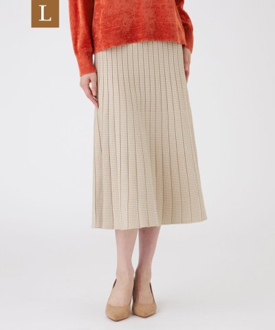 【L】【ウォッシャブル】リバーシブルニットスカート