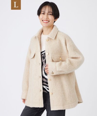 【L】【カタログ掲載】ラメスライバーシャツジャケット