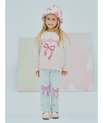 【KIDS】リブアップリケパンツ