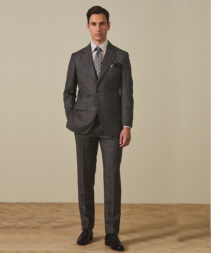 SUIT SELECT セットアップスーツ ゼニア グレンチェック ブラウン M SUIT SELECT セットアップスーツ ゼニア グレンチェック ブラウン MM