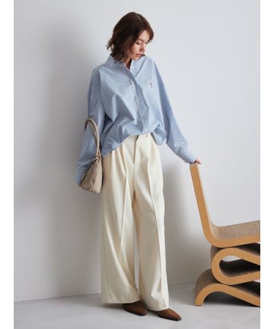 コーデュロイライク2タックワイドパンツ