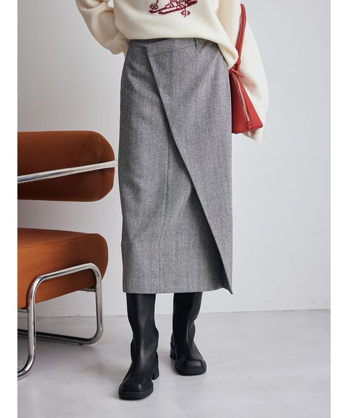 極美品❗️マスターバニー　0/S ニットスカート　3Dロゴ グレー　春秋 グレー系｜その他のスカート｜Mila Owen(ミラオーウェン)｜阪急百貨店