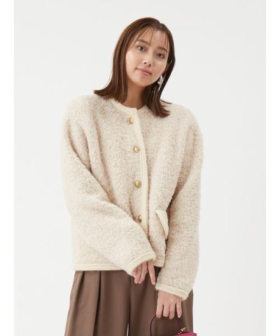 金釦テディラメニットジャケット