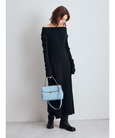 マルチWAYオフショルダーリブニットワンピース