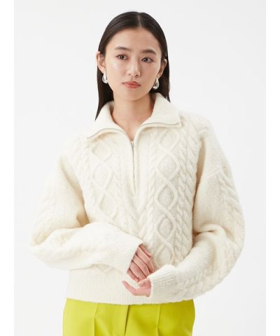 アランブークレーハーフジップニットプルオーバー