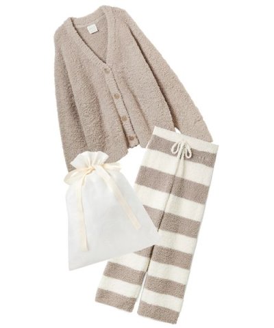【ラッピング済み】ジェラートカーディガン＆2ボーダーロングパンツセット