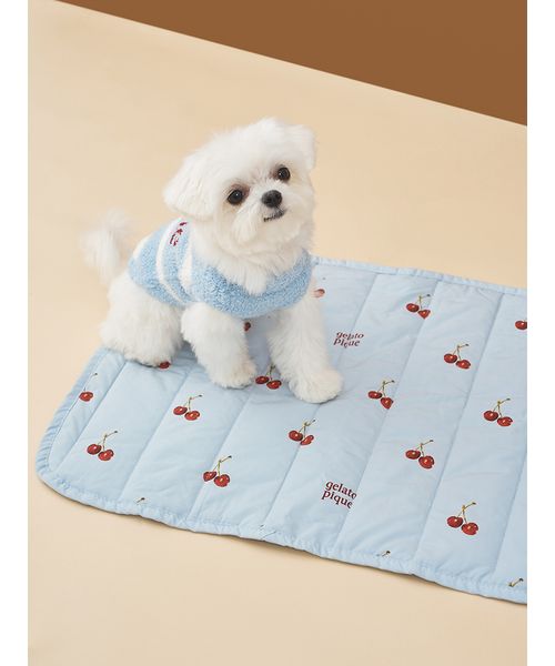 GELATOPIQUECAT & DOG 【CAT & DOG】チェリー柄カフェマット BLU F GELATOPIQUECAT & DOG 【CAT & DOG】チェリー柄カフェマット BLU F