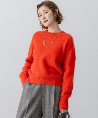 フォックスカシミヤファー ショート丈 ニット