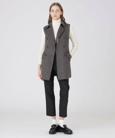 クレストブリッジチェックリバーポリウールジレ