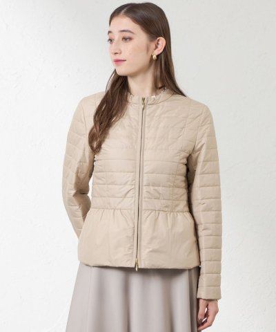 キルトミドルコートショートコート