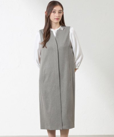 キーネックジャンパードレス