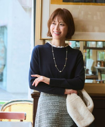 レース襟ニット