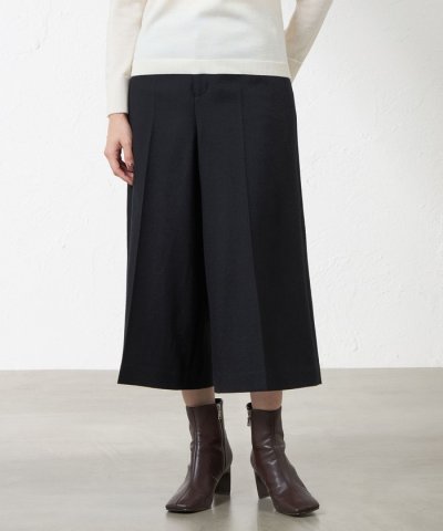 ソフトクリアウールワイドクロップパンツ