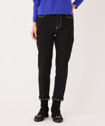 ブラック スリムデニム