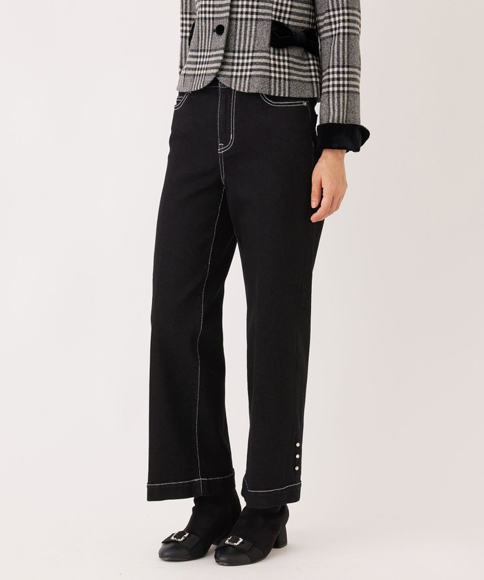 ブラック ワイドデニム(508585811)｜阪急百貨店公式通販サイト｜阪急