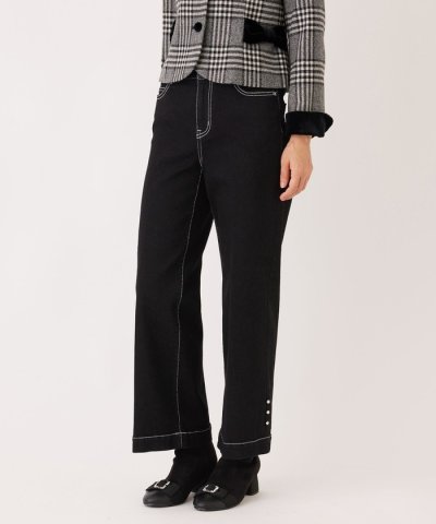 ブラック ワイドデニム