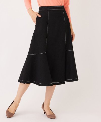 ブラックデニム フレアスカート