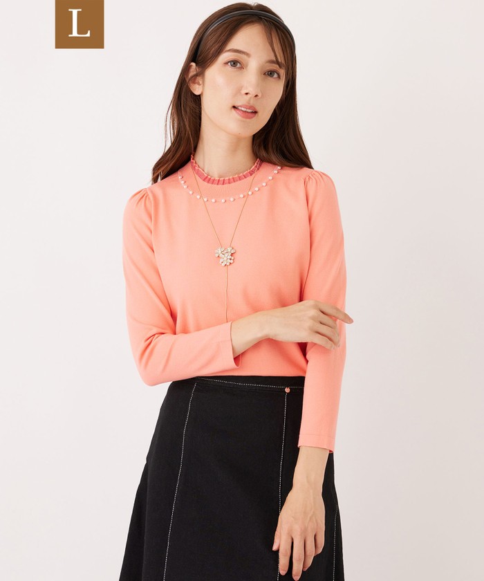 オレンジ系｜ニット・セーター｜TO BE CHIC(Lサイズ)(トゥー ビー