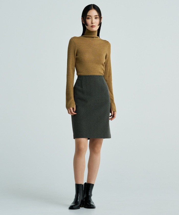 UNCRAVE 【洗濯機洗い可】ウォッシャブルヘリンボーン ミニスカート(uncrave WHI ヘリンボーンブラック 1 UNCRAVE 【洗濯機洗い可】ウォッシャブルヘリンボーン ミニスカート(uncrave WHI ヘリンボーンブラック 1