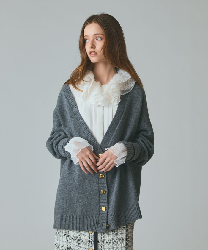 美品 GRACE CONTINENTAL グレースコンチネンタル ポンチョ グレー系 ニット トップス レディース AU1032A15 グレー系｜ニット・セーター｜GRACE CONTINENTAL(グレース