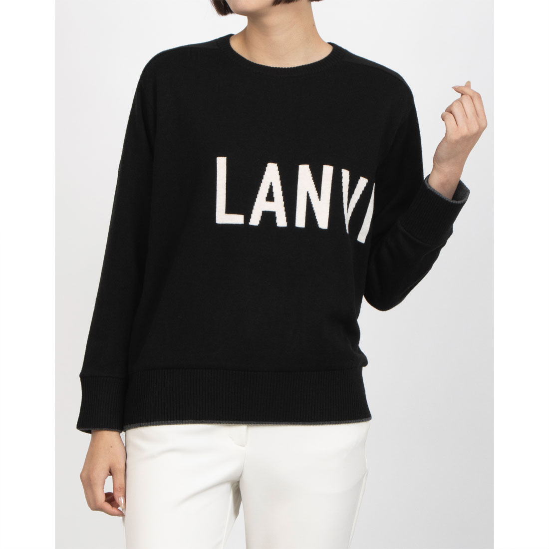 LANVINSPORT ランバン スポール LANVIN SPORT プルオーバーセーター【防風/リバー ブラック 40