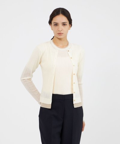 ウールシルク ニットカーディガン