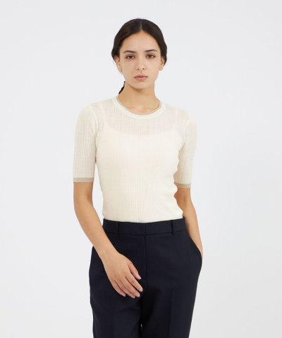 ウールシルク ニットプルオーバー