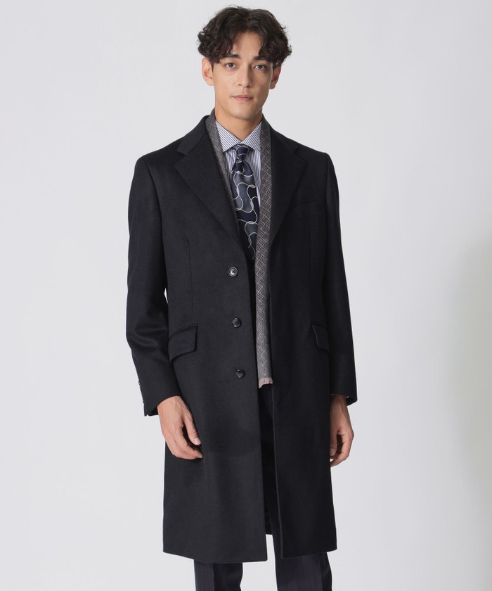 Paul Stuart チェスターコート 48 ウーステッドラミネート クリフォードコート(コート)｜Paul