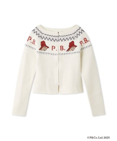 【パディントン(TM)×CELFORD】ダブルジャガードジップカーディガン