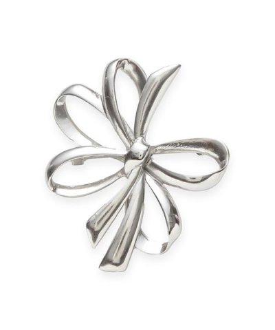 メタルリボンモチーフブローチ