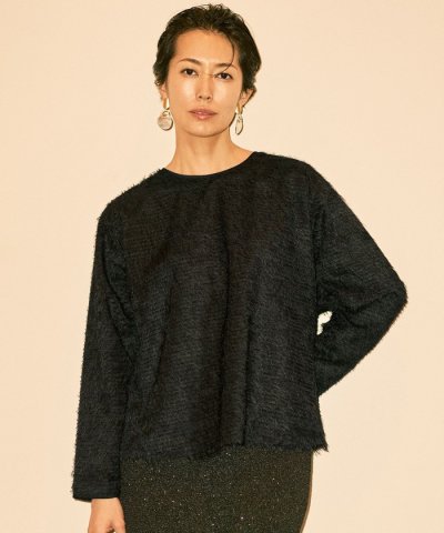 【カタログ掲載】ループカットジャカードプルオーバー ブラウス