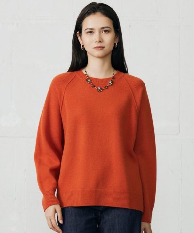 ウールカシミヤブレンドラグランスリーブ ニット