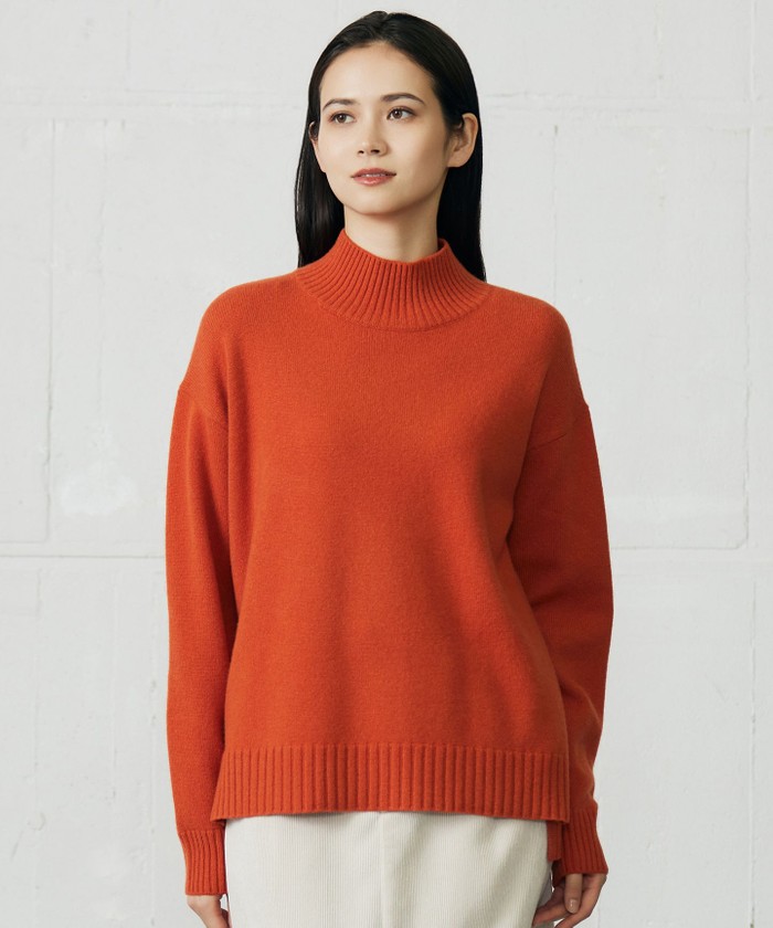 オレンジ系｜ニット・セーター｜自由区 (Lサイズ)(ジユウクエル