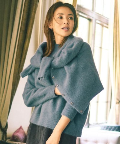 【SHIHOさん着用・洗える】ヘアリーフォックス カーディガン