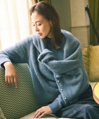 【SHIHOさん着用・洗える】ヘアリーフォックスプルオーバー ニット