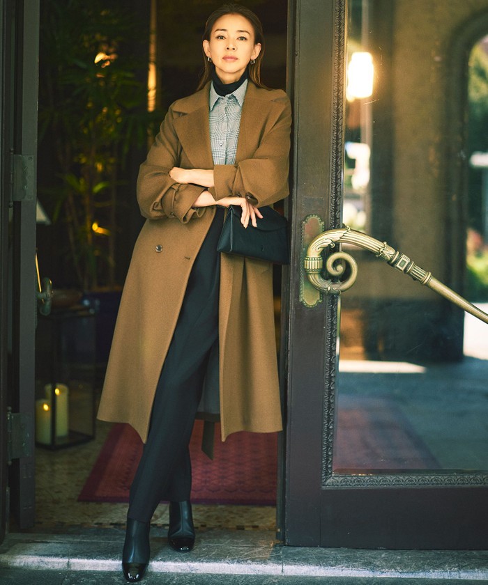 SHIHOさん着用】Super100sライトビーバーロング コート(508602627