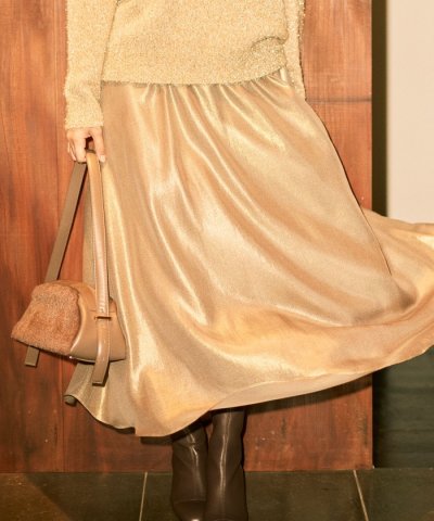 【カタログ掲載・洗える】シャイニーギャザー スカート