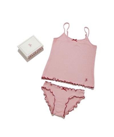 BOX付きリブキャミソール&ショーツセット