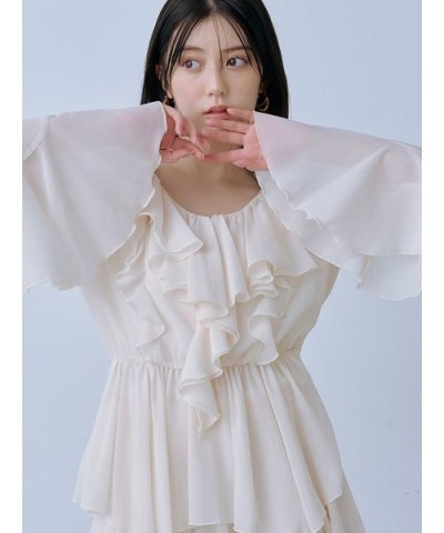 シフォンフリルミニコンビワンピース