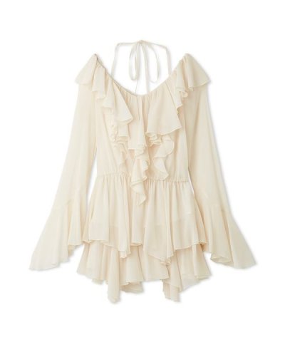 シフォンフリルミニコンビワンピース