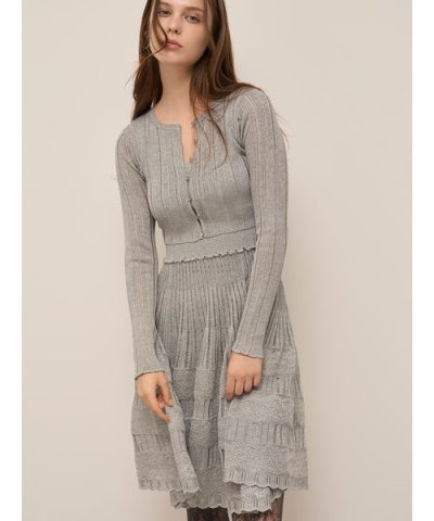 レースクロシェカーデセットワンピース