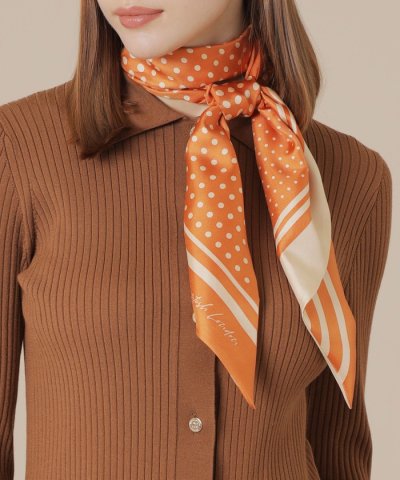 ドットストライプ剣先スカーフ