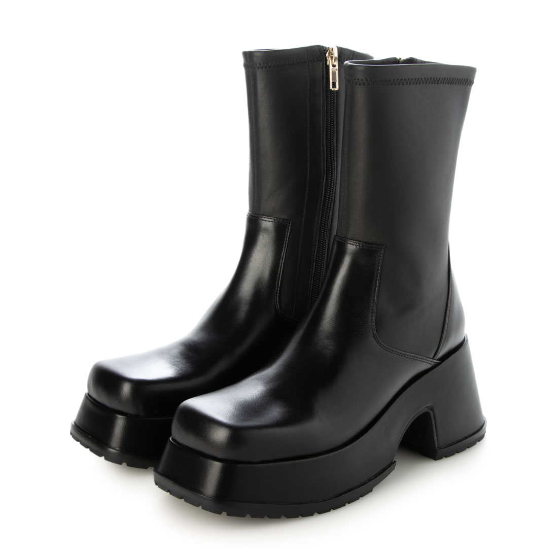 MANA マナ　ガムソール　ニットブーツ　ショートブーツ MANA ガムソール・ニットブーツ - メルカリ